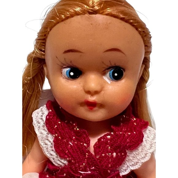 Side-Glancing Lot of 3 Posable 5" Dolls Japan Soft Rubber Painted Shoes/Socks - Picture 9 of 15